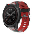 For Garmin Tactix 7 Pro 26mm Camouflage Printed Silicone Watch Band(Red+Army Camouflage) -  by PMC TechLife | Online Shopping South Africa | PMC TechLife