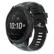 For Garmin Tactix Delta 26mm Camouflage Printed Silicone Watch Band(Black+Digital  Camouflage) -  by PMC TechLife | Online Shopping South Africa | PMC TechLife