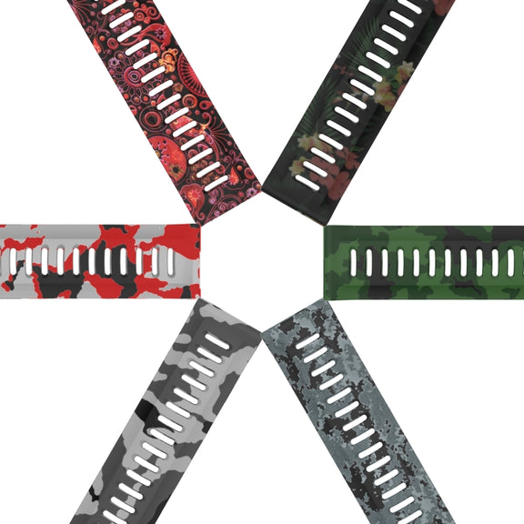 For Garmin Tactix 7 Pro 26mm Camouflage Printed Silicone Watch Band(Red+Army Camouflage)