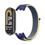 For Xiaomi Mi Band 8 ENKAY Hat-Prince 2 in 1 Set Full Coverage Screen Protector + Nylon Loop Watch Band(Blue+Green)