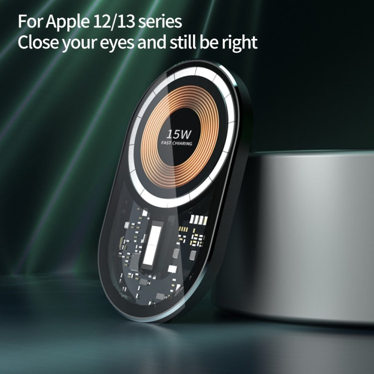 T10 15W Transparent Car Magnetic Wireless Charger