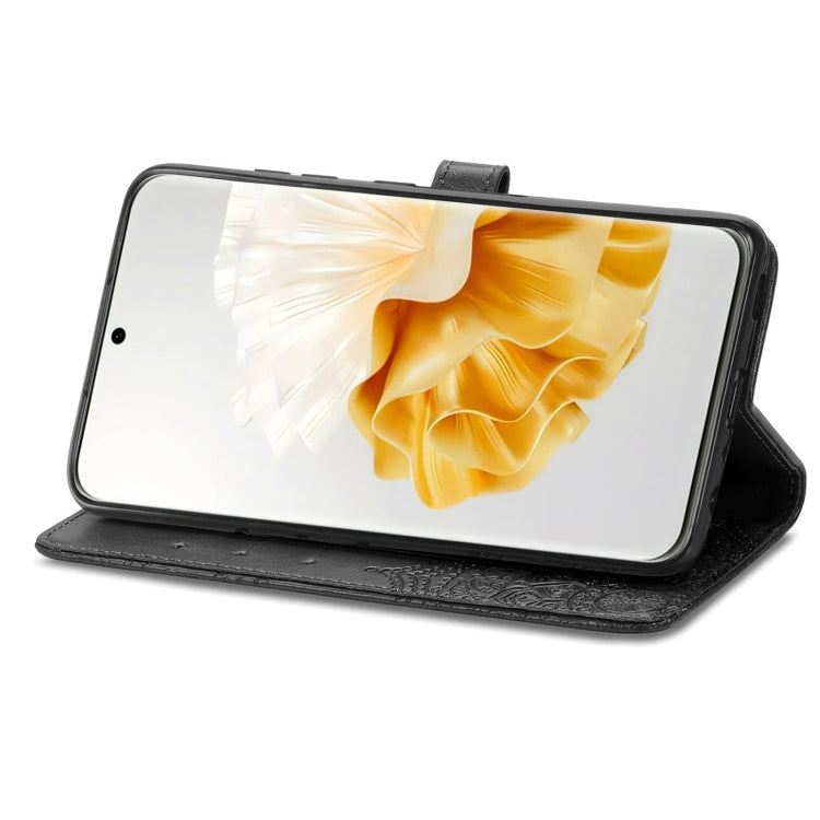 For Huawei P60 Pro Mandala Flower Embossed Leather Phone Case(Black)