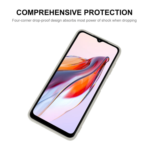 For Xiaomi Poco C55 / Redmi 12C ENKAY Liquid Silicone Phone Case with Tempered Film(Dark Blue)