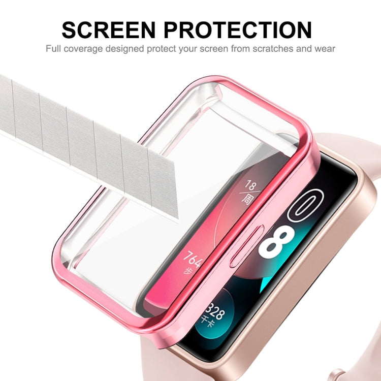 For Huawei Band 8 ENKAY Hat-Prince Full Coverage Electroplated Soft TPU Watch Case with Screen Protection(Gold)