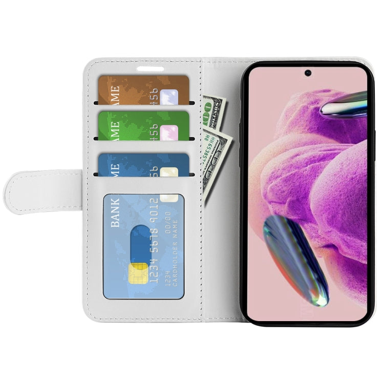 For Redmi Note 12S R64 Texture Horizontal Flip Leather Phone Case(White)