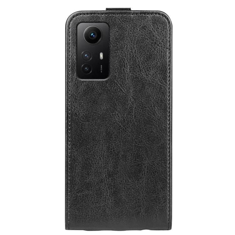 For Redmi Note 12S R64 Texture Single Vertical Flip Leather Phone Case(Black)