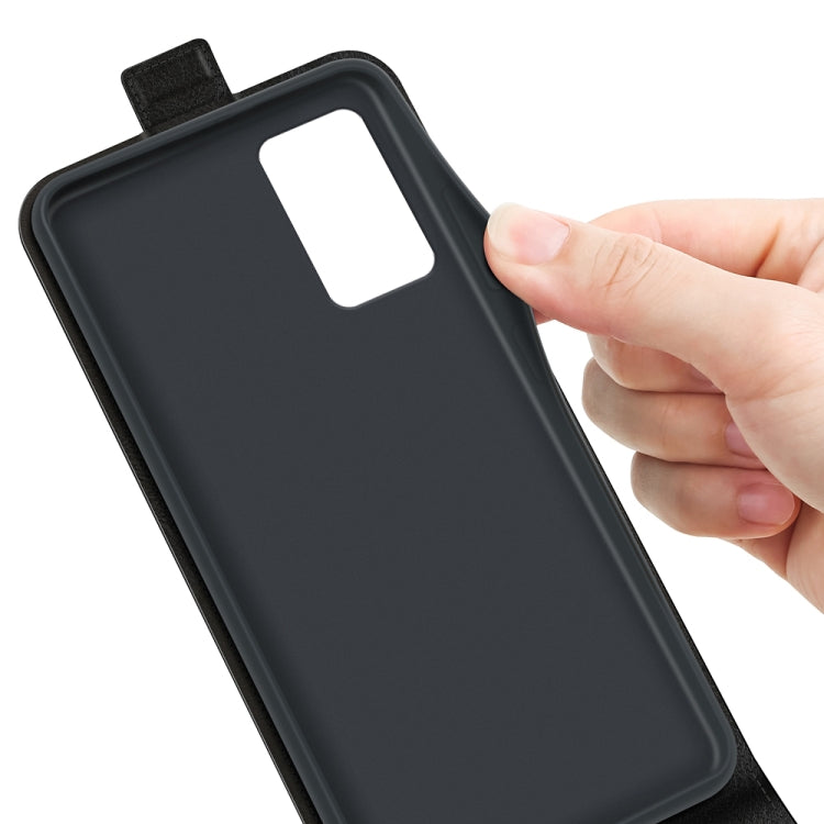 For Redmi Note 12S R64 Texture Single Vertical Flip Leather Phone Case(Black)