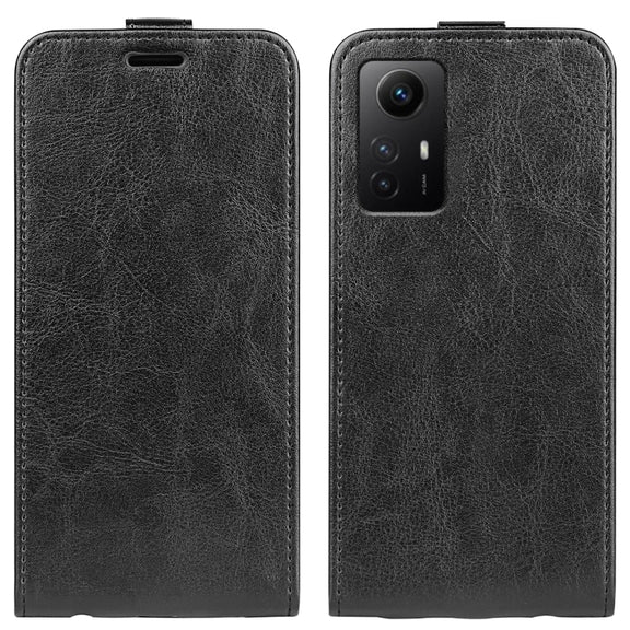 For Redmi Note 12S R64 Texture Single Vertical Flip Leather Phone Case(Black)