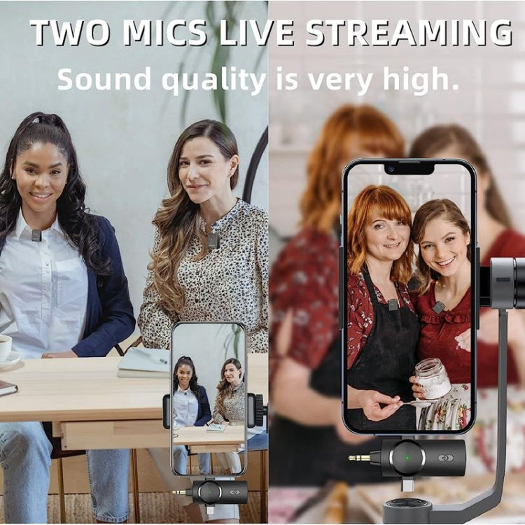 One by Two 3 in 1 Mini Wireless Lavalier Microphone for iPhone / iPad / Android / PC Camera