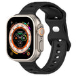 For Apple Watch Ultra 49mm Reverse Buckle Dot Texture Silicone Watch Band(Black) - Watch Bands by PMC TechLife | Online Shopping South Africa | PMC TechLife