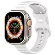 For Apple Watch 6 44mm Reverse Buckle Dot Texture Silicone Watch Band(White) - Watch Bands by PMC TechLife | Online Shopping South Africa | PMC TechLife