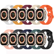 For Apple Watch 4 44mm Reverse Buckle Dot Texture Silicone Watch Band(Midnight Blue)