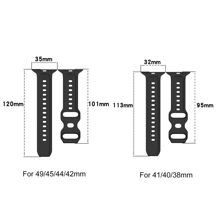 For Apple Watch 8 45mm Reverse Buckle Dot Texture Silicone Watch Band(Pink)