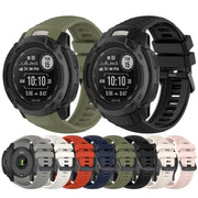 Compatible with Garmin Instinct 2X Sports Silicone Replacement Watch Band(Green)