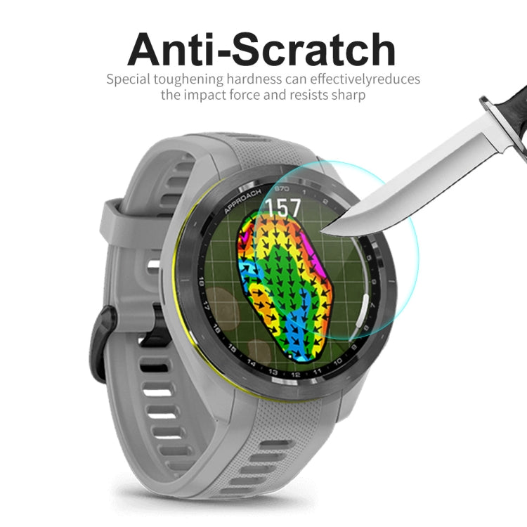 For Garmin Approach S70 2pcs ENKAY 0.2mm 9H Tempered Glass Screen Protector Watch Film