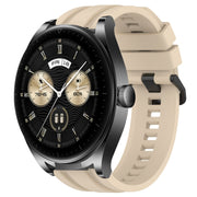 For Huawei Watch GT3  46mm Long & Short Sports Solid Color Silicone Watch Band Set(Khaki)
