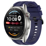For Huawei Watch 3 Pro New Long & Short Sports Solid Color Silicone Watch Band Set(Midnight Blue)