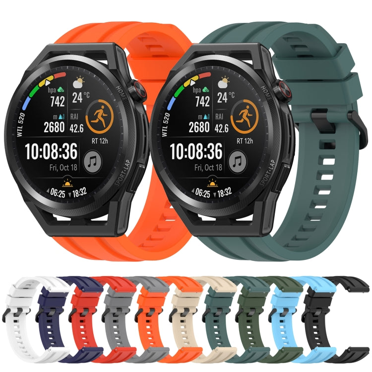 For Huawei Watch GT3 SE Long & Short Sports Solid Color Silicone Watch Band Set(White)