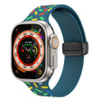For Apple Watch 3 38mm Rainbow Dots Silicone Magnetic Black Buckle Watch Band(Blue) - Watch Bands by PMC TechLife | Online Shopping South Africa | PMC TechLife