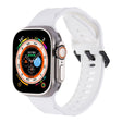 For Apple Watch Ultra 49mm Ripple Silicone Sports Watch Band(White) - Watch Bands by PMC TechLife | Online Shopping South Africa | PMC TechLife