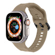 For Apple Watch 7 45mm Ripple Silicone Sports Watch Band(Brown) - Watch Bands by PMC TechLife | Online Shopping South Africa | PMC TechLife