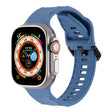 For Apple Watch 3 42mm Ripple Silicone Sports Watch Band(Light Blue) - Watch Bands by PMC TechLife | Online Shopping South Africa | PMC TechLife