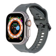 For Apple Watch 42mm Ripple Silicone Sports Watch Band(Dark Grey) - Watch Bands by PMC TechLife | Online Shopping South Africa | PMC TechLife