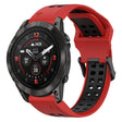 For Garmin Epix Pro 47mm 22mm Two-Color Reverse Buckle Silicone Watch Band(Red+Black) - Watch Bands by PMC TechLife | Online Shopping South Africa | PMC TechLife