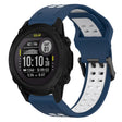 For Garmin Descent G1 22mm Two-Color Reverse Buckle Silicone Watch Band(Blue+White) - Watch Bands by PMC TechLife | Online Shopping South Africa | PMC TechLife