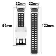 For Garmin Fenix 6 Pro 22mm Two-Color Reverse Buckle Silicone Watch Band(Black+Grey)