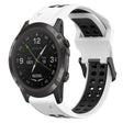 For Garmin D2 Delta PX 26mm Two-Color Reverse Buckle Silicone Watch Band(White+Black) - Watch Bands by PMC TechLife | Online Shopping South Africa | PMC TechLife