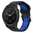 For Garmin Tactix 7 Pro 26mm Two-Color Reverse Buckle Silicone Watch Band(Black+Blue) - Watch Bands by PMC TechLife | Online Shopping South Africa | PMC TechLife