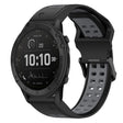 For Garmin Tactix Delta 26mm Two-Color Reverse Buckle Silicone Watch Band(Black+Grey) - Watch Bands by PMC TechLife | Online Shopping South Africa | PMC TechLife