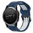 For Garmin Fenix 5S 20mm Two-Color Reverse Buckle Silicone Watch Band(Blue+White) - Watch Bands by PMC TechLife | Online Shopping South Africa | PMC TechLife