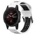 For Garmin Fenix 5S Plus 20mm Two-Color Reverse Buckle Silicone Watch Band(White+Black) - Watch Bands by PMC TechLife | Online Shopping South Africa | PMC TechLife