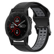 Compatible with Garmin Fenix 5S Plus 20mm Two-Color Reverse Buckle Silicone Watch Band(Black+Grey) - Watch Bands by PMC TechLife | Online Shopping South Africa | PMC TechLife | Buy Now Pay Later Mobicred