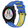 For Garmin Forerunner 935 Sports Two-Color Silicone Watch Band(Blue+Yellow) - Watch Bands by PMC TechLife | Online Shopping South Africa | PMC TechLife