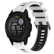 For Garmin Descent G1 Sports Two-Color Silicone Watch Band(White+Black) - Watch Bands by PMC TechLife | Online Shopping South Africa | PMC TechLife