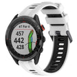 For Garmin Approach S62 Sports Two-Color Silicone Watch Band(White+Black) - Watch Bands by PMC TechLife | Online Shopping South Africa | PMC TechLife
