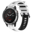 For Garmin Fenix 6 Sports Two-Color Silicone Watch Band(White+Black) - Watch Bands by PMC TechLife | Online Shopping South Africa | PMC TechLife