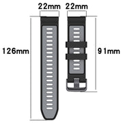 For Garmin Instinct 2 Solar Sports Two-Color Silicone Watch Band(Black+Yellow)