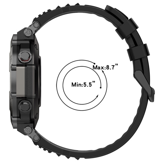 For Amazfit T-Rex Ultra Silicone Sports Watch Band(Midnight Blue)