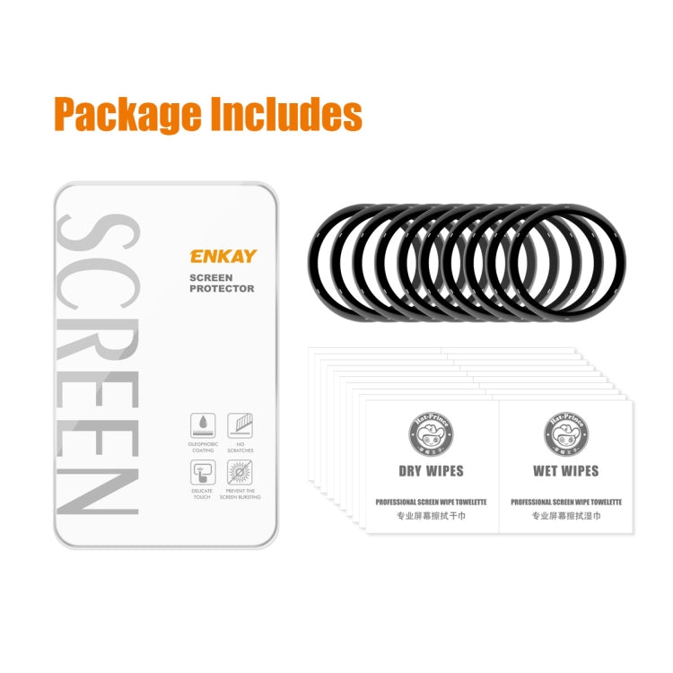 Compatible with Garmin Active 5 10pcs ENKAY 3D Full Coverage Soft PC Edge + PMMA HD Screen Protector Film