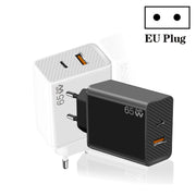 GaN PD48W Type-C PD3.0 + USB3.0 Notebook Adapter for  MacBook Series ，EU Plug(Black)
