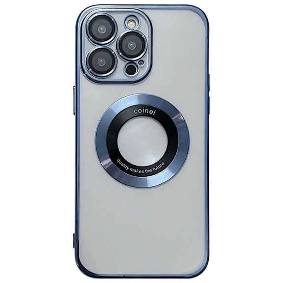 For iPhone 14 Pro Max Electroplating Magsafe TPU Phone Case(Blue)