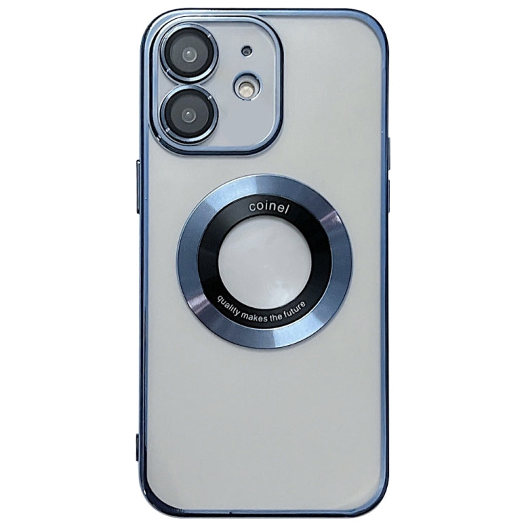 For iPhone 12 Electroplating Magsafe TPU Phone Case(Blue)