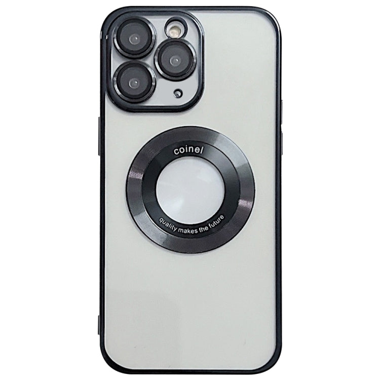 For iPhone 11 Pro Electroplating Magsafe TPU Phone Case(Black)