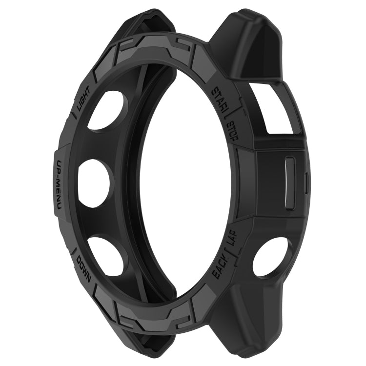 For Garmin Epix Pro 51mm / Fenix 7X / 7X Pro Armored TPU Half Wrapped Watch Protective Case(Black)