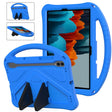 For Samsung Galaxy Tab S7 T870 EVA Shockproof Tablet Case with Holder(Blue) - Galaxy Tab S7 by PMC TechLife | Online Shopping South Africa | PMC TechLife | Buy Now Pay Later Mobicred
