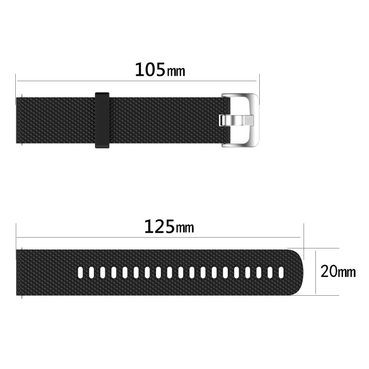 For Garmin Vivomove Sport 20mm Diamond Textured Silicone Watch Band(Pink)